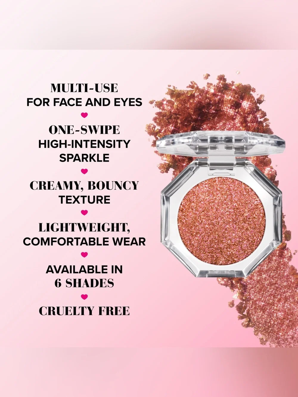 TOO FACED Disco Crush High Shine Glitter Eye + Face Sparkle NWT